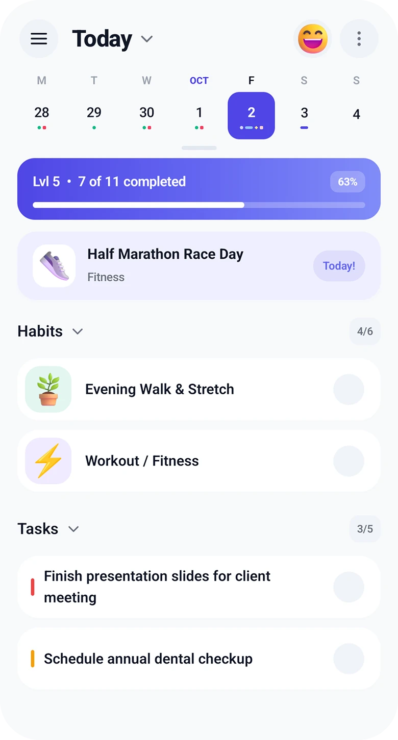 Habitome Today Screen